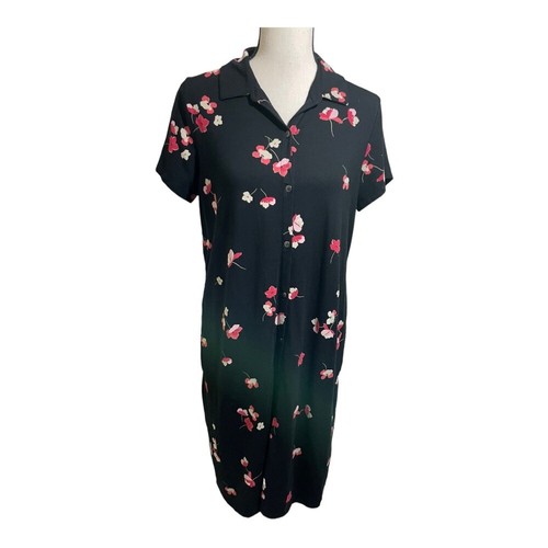 J.Jill women’s button down floral dress pockets collard. Small Rayon