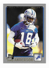 2001 Topps Football Card Scotty Anderson Detroit Lions #352 Rookie. rookie card picture