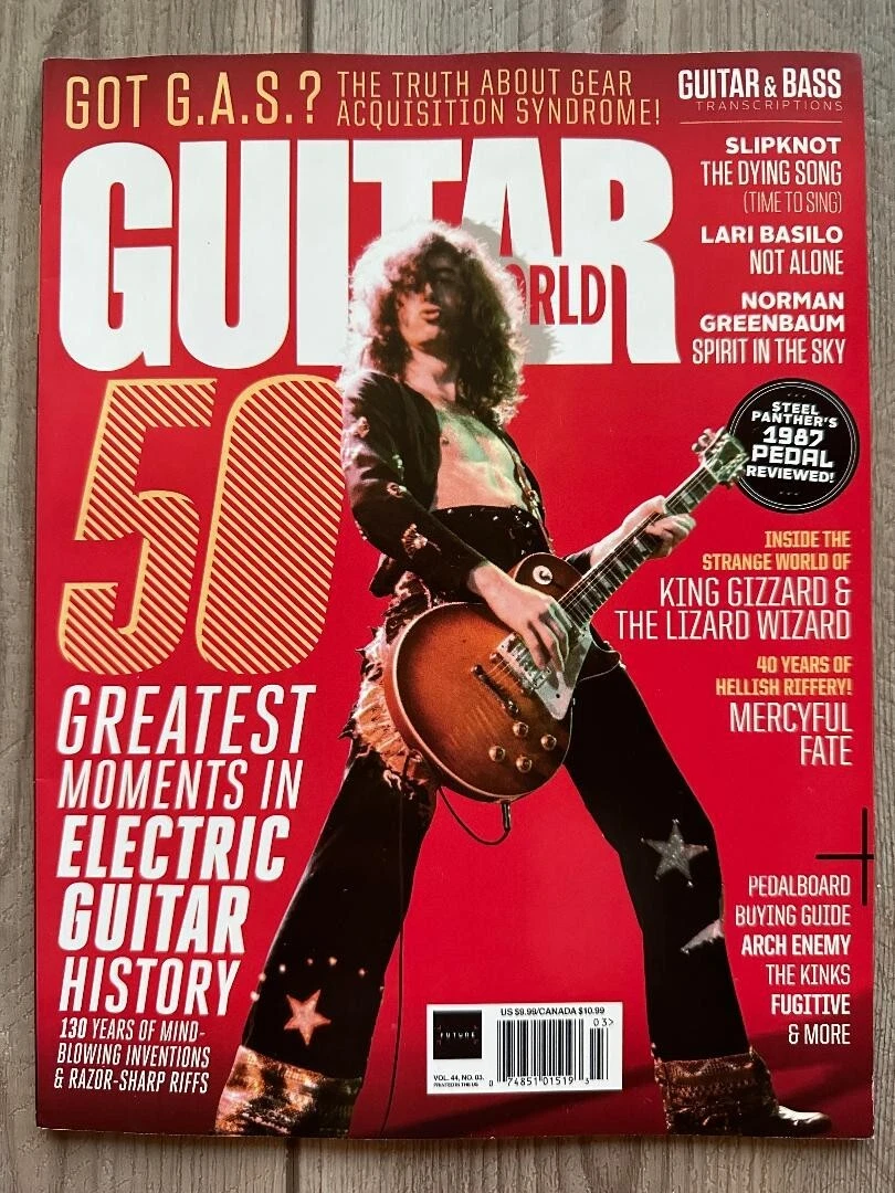 GUITAR WORLD Magazine March 2023 JIMMY PAGE LED ZEPPELIN King