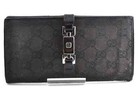GUCCI Jackie GG Canvas Long Wallet Leather Black Logo Zip — photo 1