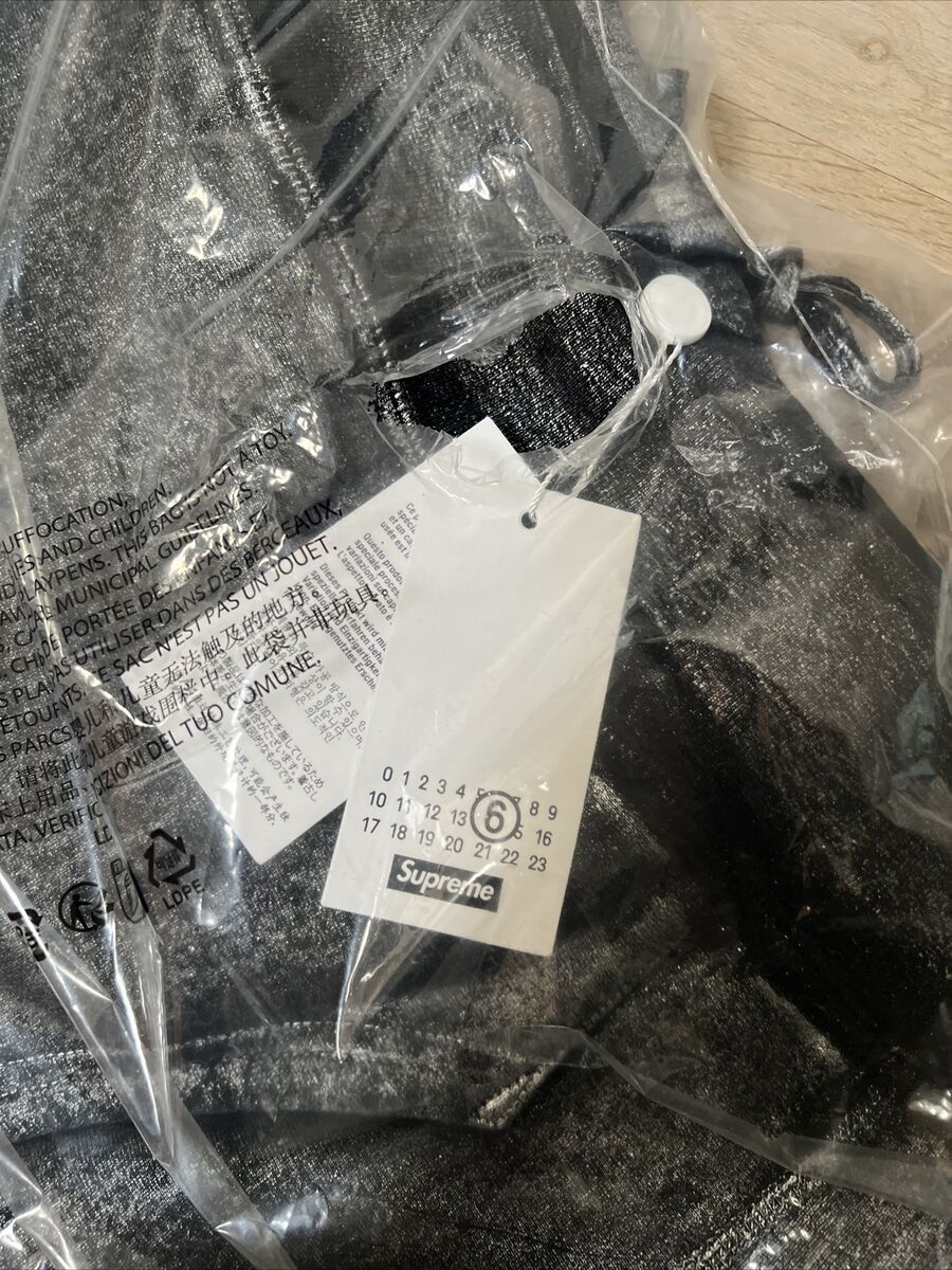 Supreme MM6 Maison Margiela Foil Box Logo Hoodie Black Supreme MM6 Maison Margiela Foil Box Logo Hoodie Black
