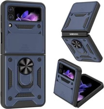 Samsung Galaxy Z Flip3 Case Shockproof Stand Slide Camera Ring Cover