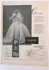 1953 Keepsake Diamond Rings, Quality Radio And TV Service Vintage Print Ads
