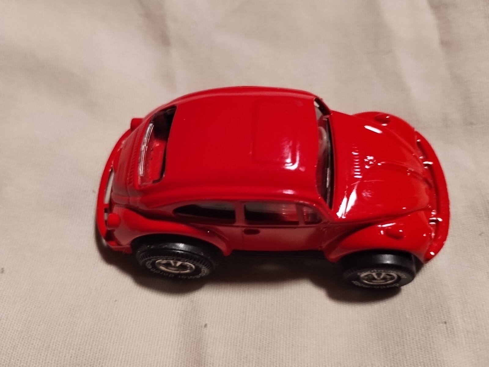 DARDA STOP & GO Red VOLKSWAGEN BEETLE BUG PULL BACK CAR VINTAGE DIECAST ...