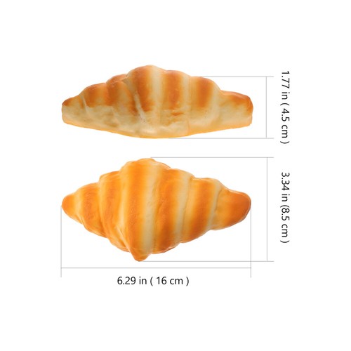 Set of 2 Gefälschtes Französisches Brot Simulation Lebensmittelmodell Stütze - Zdjęcie 9 z 12
