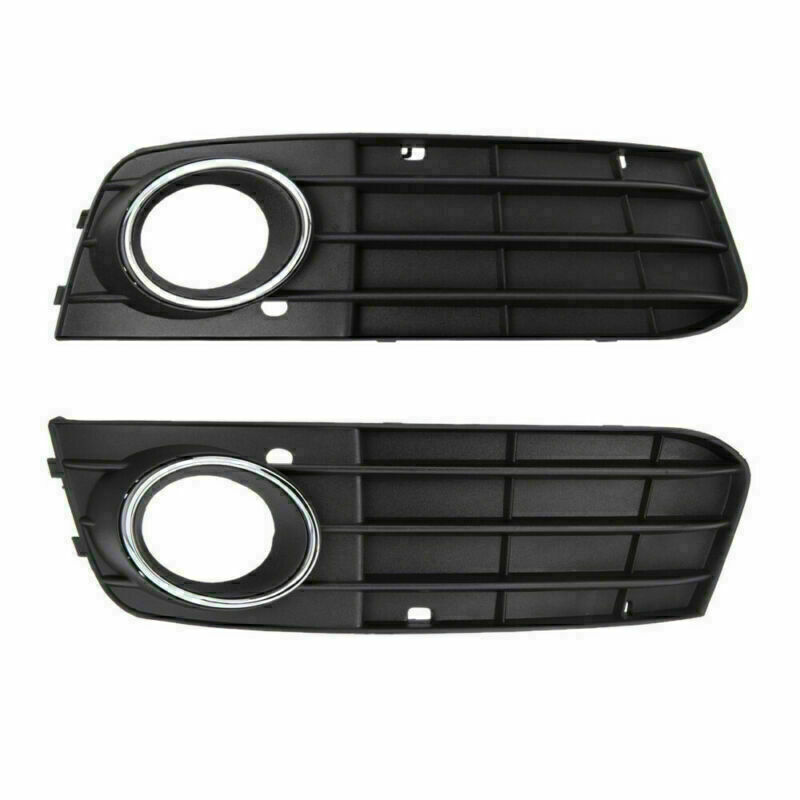 Fog Lights Light Bumper Grilles Grill Set L+R For Audi A4 A4L B8 2009-2012 1Pair