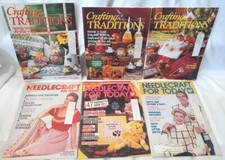 12 VTG Craft Patterns Books Lot Cross Stitch Needlework Sewing Crochet Toys