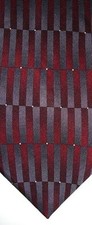 Mulberry Neckwear Men's Silk Geometric Neck Tie Red Gray 3 7/8" x 60"
