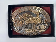 Cumbres Toltec Narrow Gauge R.R. Railroad Train Bronze Vintage Belt Buckle NEW
