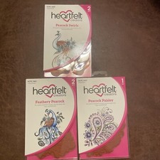 Heartfelt Creations Peacock Paisley 3 Sets 3661 3659 3660 New Cling Stamps