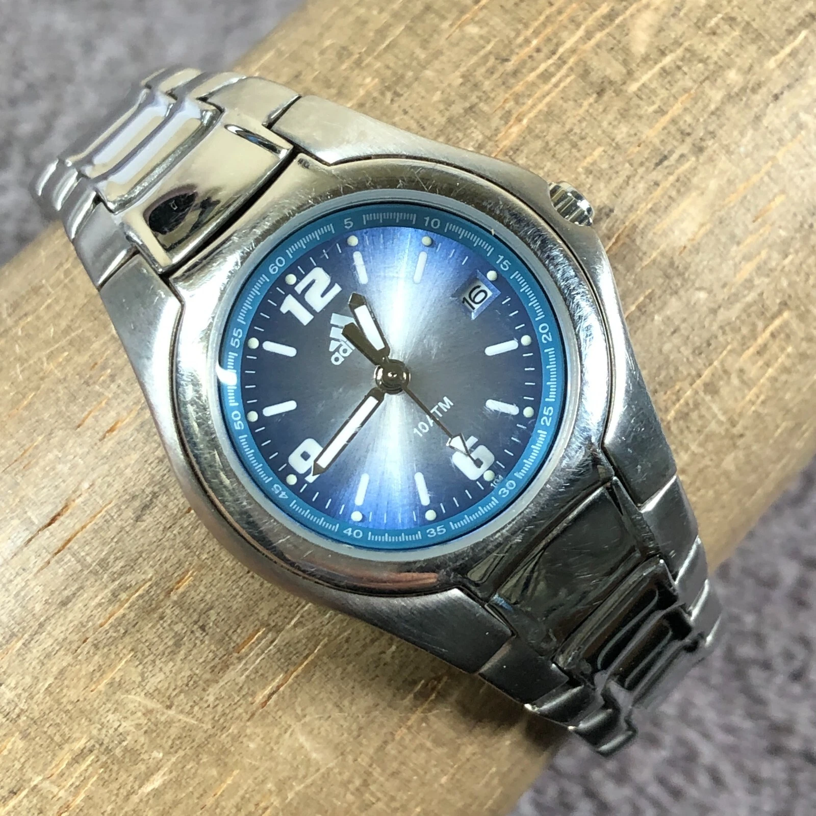 Orologio Adidas Donna 10 0208 Sport Quadrante Blu Data 30mm Quarzo Analogico 7 1 4"