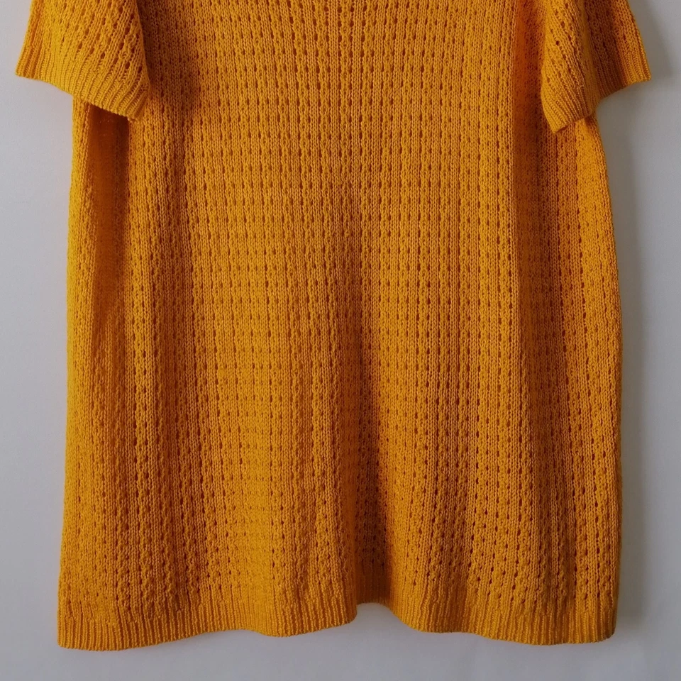 Suéter Pullover Jones New York Mujer Freesia Amarillo Tejido Abierto Cuello Redondo Talla 2X Foto 3 de 4