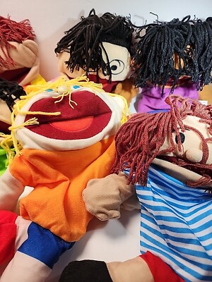 Children's Factory 15" Ethnic Puppets Set - 6 Multicultural Hand Puppets With Movable Mouths