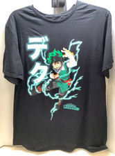 Image of NWT My Hero Academia Graphic T Shirt Black Size Medium Crunchyroll
