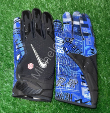 Nike NFL OBJ PE Vapor Jet 6.0 Football Gloves BLAH Black Blue Camo Size 2XL New