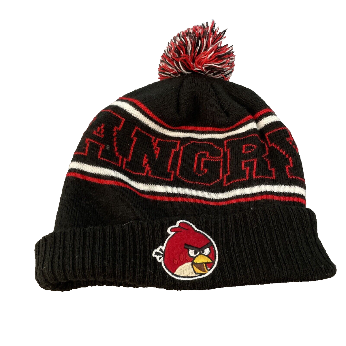 HANGRY&ANGRY ニット帽 ANGRY BIRDS Beanie Soft Knit Winter Hat Black Red White Internet