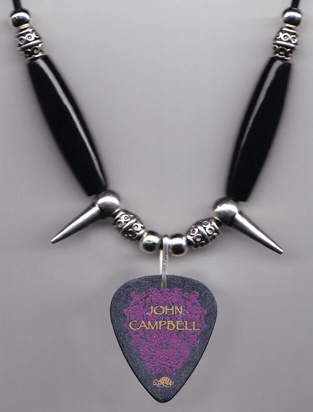 Lamb Of God John Campbell Black Guitar Pick Necklace - 2007 Tour - Image 2 of 3