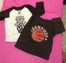 Boys Sports Athletic Shirts - Football and Basketball. Both Sz 24M - Set of Two