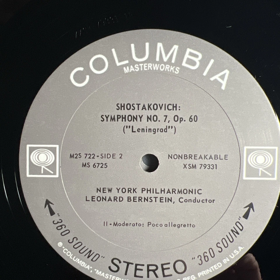 BERNSTEIN Conducts SHOSTAKOVICH Symphony Columbia 2 EYE Audiophile VINYL LP Foto 3 de 4