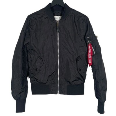 Alpha Industries Size XS Reversible MA-1 Bomber Jacket in Black | eBay