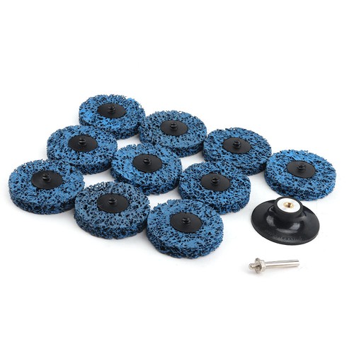 10 x 3 Zoll Abisolierscheibe Oberfläche Vorbereitung Finishing Rolle Schleifscheibe Stützteller Set - Bild 2 von 8