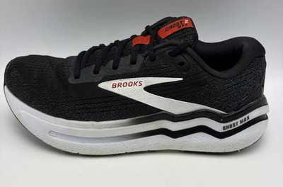 Brooks Ghost Max 2 Sneakers Mens 9 Black White Athletic Running Gym Training