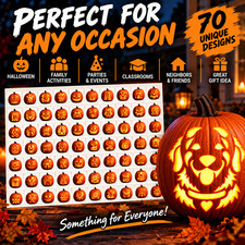 2026 Pumpkin Carving Stencil 70 Pack