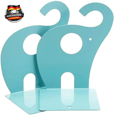 Kinder Buchstützen Elefant - kreative Kinderzimmer Ausstattung, robust, 19x12cm,