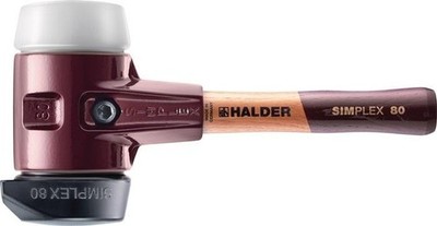 Halder Schonhammer SIMPLEX L.325mm Kopf-D.80mm HO Stiel:ext.kurz Schonhämmer