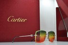 Rare Cartier Harmattan Platinum Rimless Sunglasses  glasses auction no reserve — photo 8