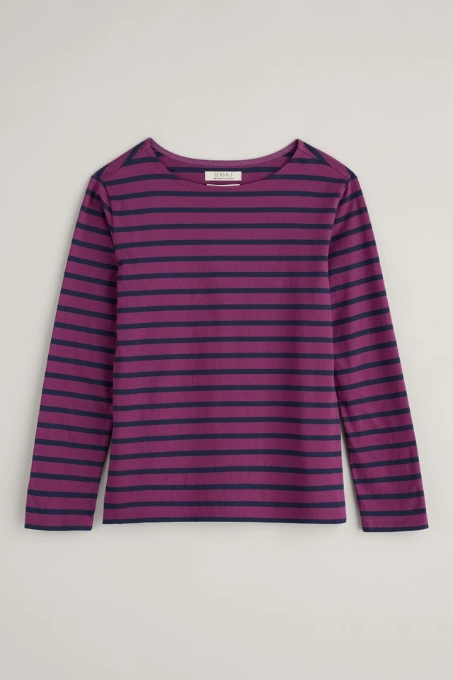 Seasalt Women's Regular Sailor Shirt Jersey Breton Aniseed Maritime - Image 2 of 4