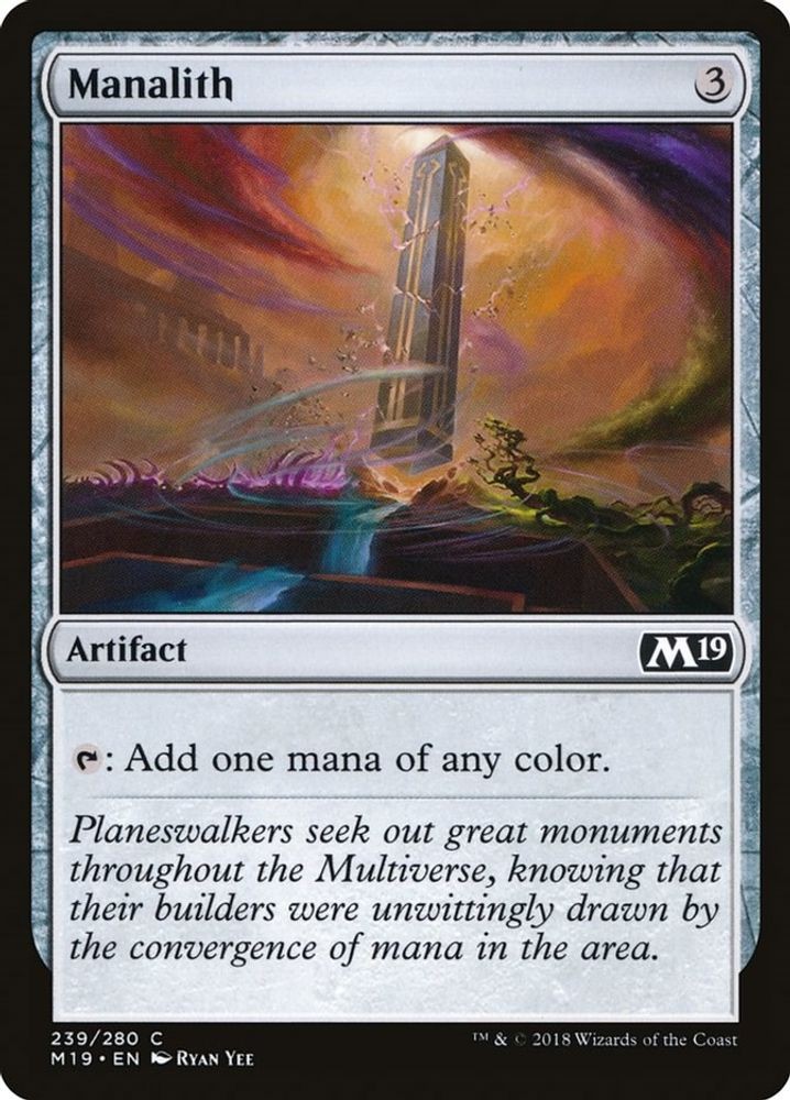 2018 Magic: The Gathering: Core Set 2019 - Manalith (#239, C, Near Mint)
