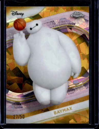2025 Topps Chrome Disney Sapphire Baymax Gold Refractor #/50 Big Hero 6