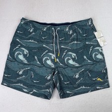 Tommy Bahama IslandZone Naples Wavescape Oasis Swim Trunks Men's 2XL Lined Blue