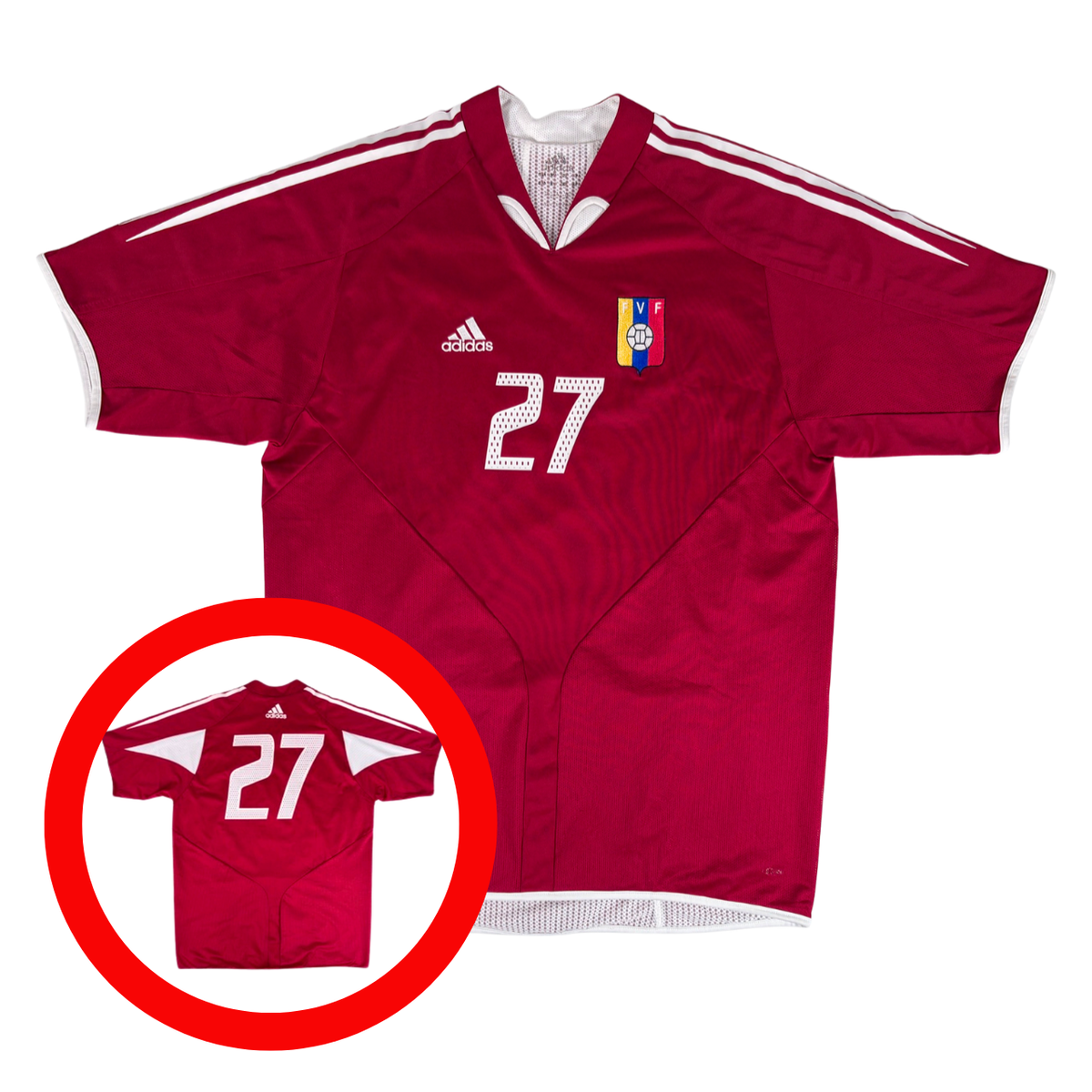 VENEZUELA 2005/06 Adidas home Football Shirt L Player Mens Soccer