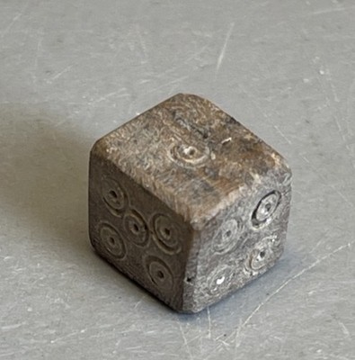 Antike römische Knochen Spielwürfel Karte 1. - 3. AD