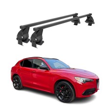 Menabo Dachträger Grundtäger für Alfa Romeo Stelvio 2016-2026 50kg Stahl Schwarz