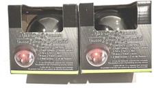 Set of 2 E-Circuit Camera Fake Security CCTV Dome Cameras Flashing Red LED Light