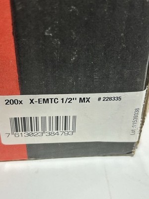 Hilti X-EMTC 1/2  MX Conduit Clamps  Partial Box Of 130 228335