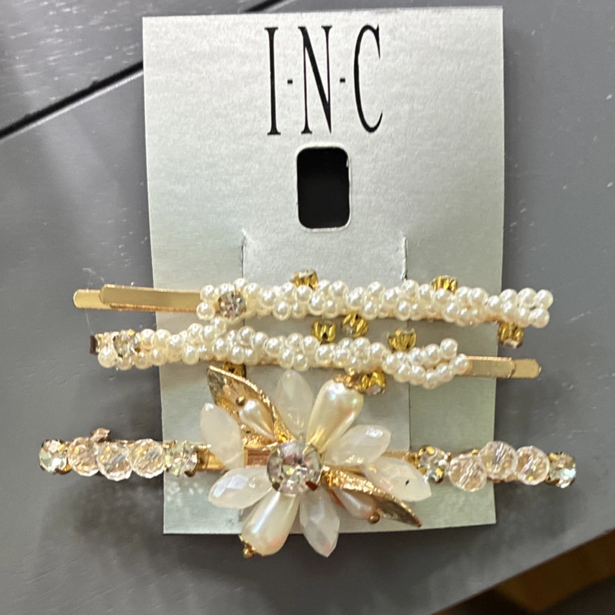 Vintage  Hair Accessories‎ Lot Bobby Pins Flowers Bow Leaves  Rhinestone Flower Hair Bobby Pins for Women for sale | eBay main image 3
