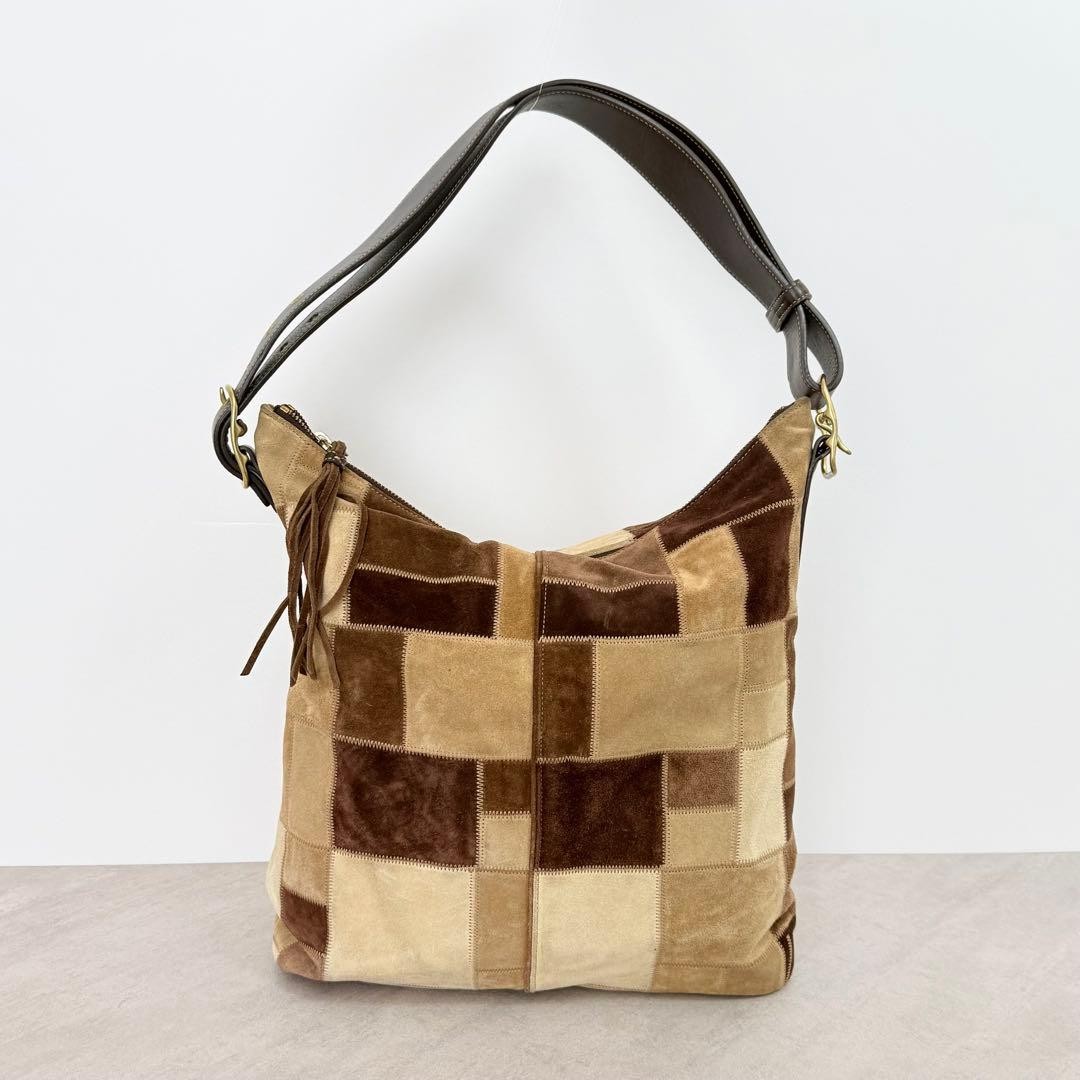 Coach One-shoulder Bag Patchwork Design Suede And… - image 19