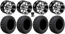 LSI Casino 12" Machined Golf Wheels 23x10.5-12 X-Trail Tires E-Z-GO & Club Car