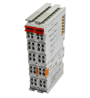Lot of 2x Beckhoff KL2502 Bus Terminal, 2-channel PWM output, 24 V DC, 0.1 A