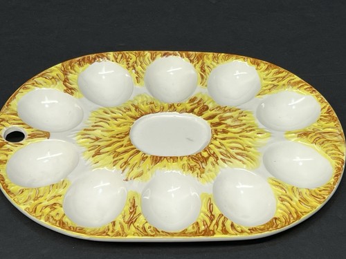 Vintage Deviled Egg Plate Tray Nest Brimm's Japan MCM 1960s