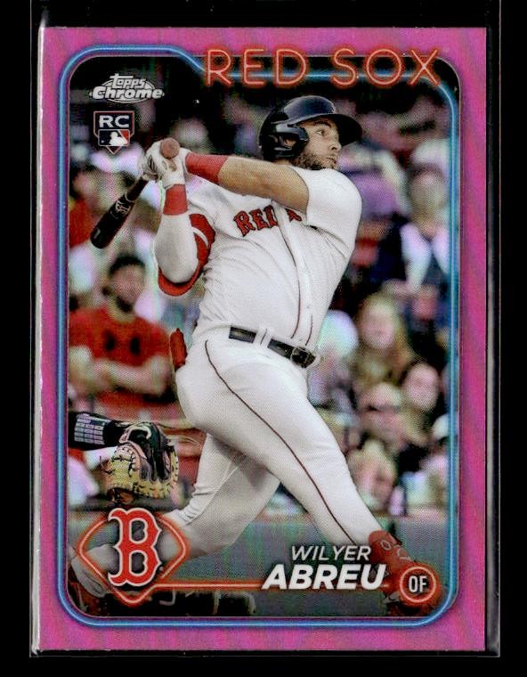 2024 Topps Chrome #165 Wilyer Abreu Rookie Pink Refractors Boston Red Sox