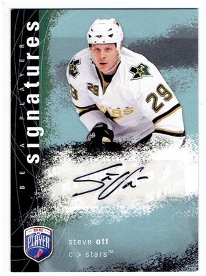 Steve Ott 2007-08 Be A Player Signatures Autograph Card #SSO