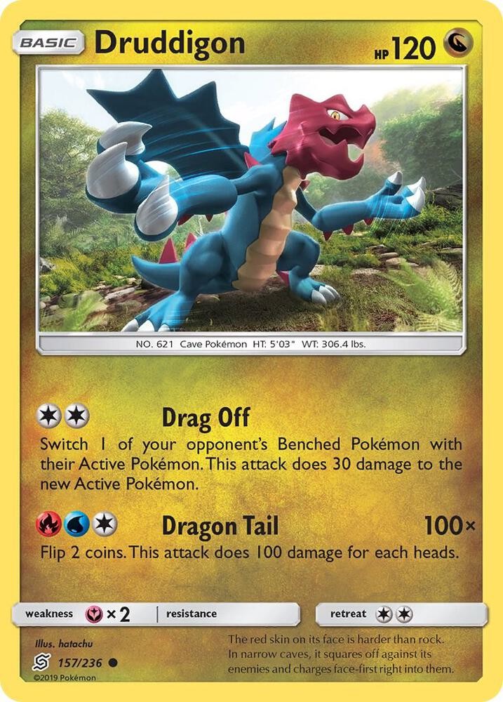 Druddigon #157/236 Sm - Unified Minds Common Pokemon TCG LP