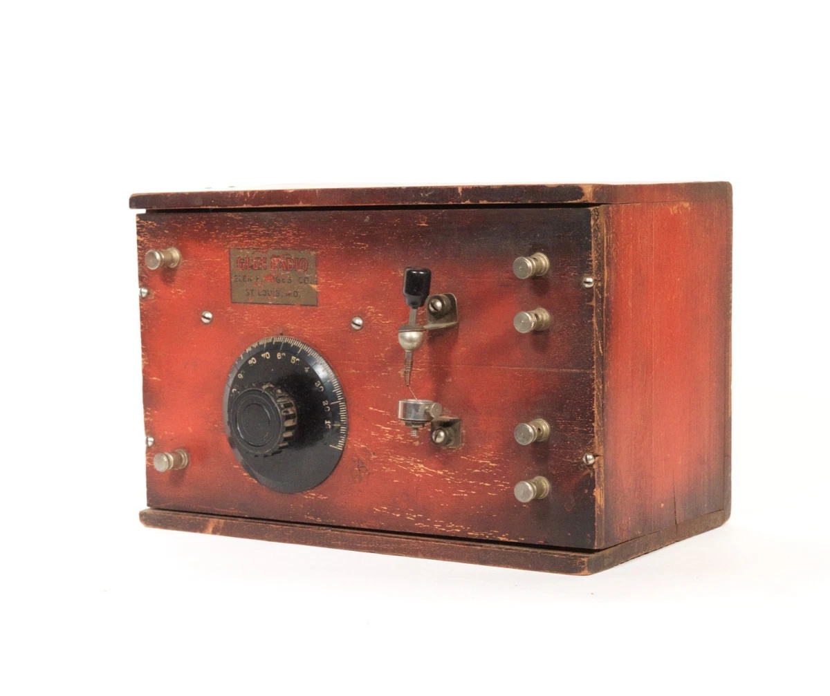Vintage Radio Crystal 23,590 MHz – Poste à Cristal Ancien, état Fonctionnel