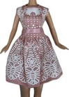 Pink White Lace Style Dress for Barbie Fashion Dolls Party Outfit