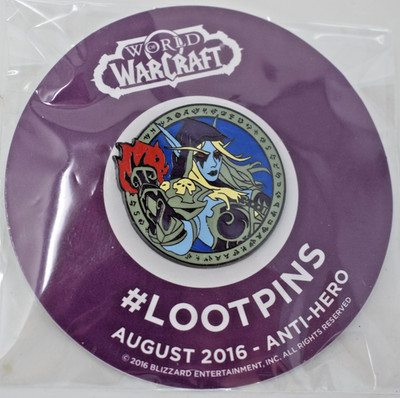 World of Warcraft Nachtelfen Antiheld August 2016 Lootpins Metall Pin Anstecker